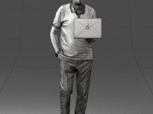man with laptop 0138 3D Model