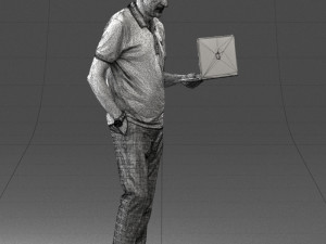 man with laptop 0138 3D Model
