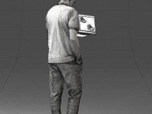 man with laptop 0138 3D Model
