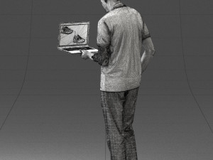 man with laptop 0138 3D Model
