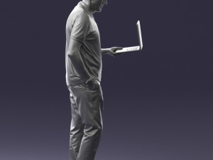 man with laptop 0138 3d print ready 3D Принт Модель