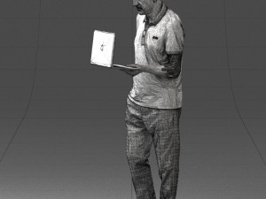man with laptop 0138 3d print ready 3D Принт Модель