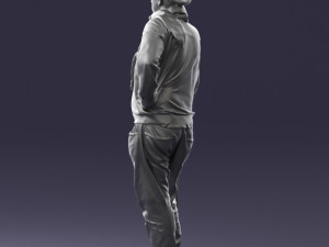 man with cane 0140 3Dモデル