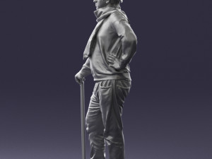man with cane 0140 3Dモデル