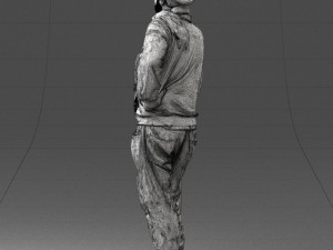 man with cane 0140 3Dモデル