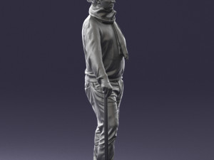 man with cane 0140 3d print ready 3D Принт Модель