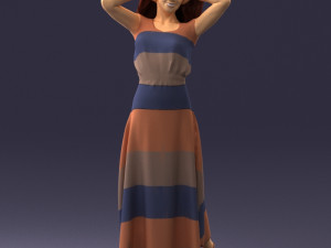 woman in dress 0143 3D Модель