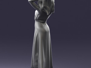 woman in dress 0143 Model 3D