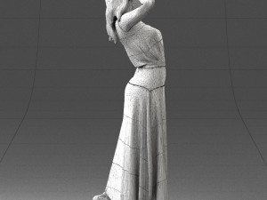 woman in dress 0143 Model 3D
