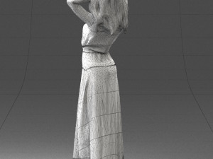 woman in dress 0143 Model 3D