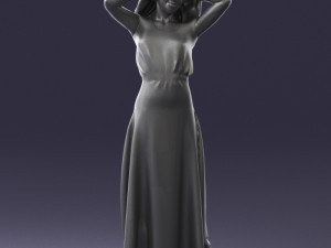 woman in dress 0143 3d print ready Modello di stampa 3D
