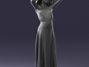 woman in dress 0143 3d print ready Modello di stampa 3D