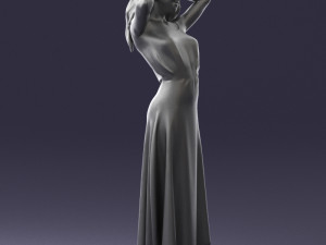 woman in dress 0143 3d print ready Modello di stampa 3D