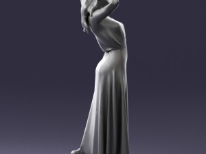 woman in dress 0143 3d print ready Modello di stampa 3D