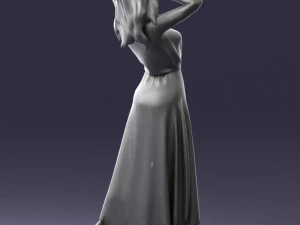000477 Stylized Female Character in Dress Realistic Human Character 3dp 3D Print Model