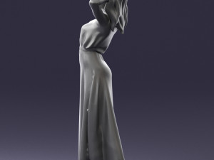 woman in dress 0143 3d print ready Modello di stampa 3D