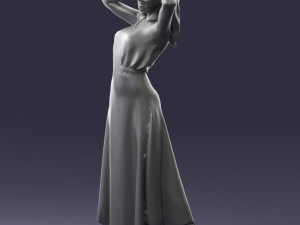 woman in dress 0143 3d print ready Modello di stampa 3D