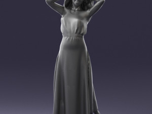 woman in dress 0143 3d print ready Modello di stampa 3D