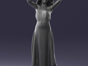 woman in dress 0143 3d print ready Modello di stampa 3D