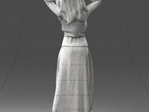 woman in dress 0143 3d print ready Modello di stampa 3D