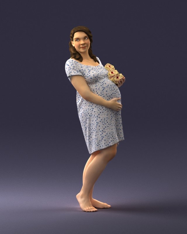 pregnant woman 0145 Modèle 3D .c4d .max .obj .3ds .fbx .stl .blend 
