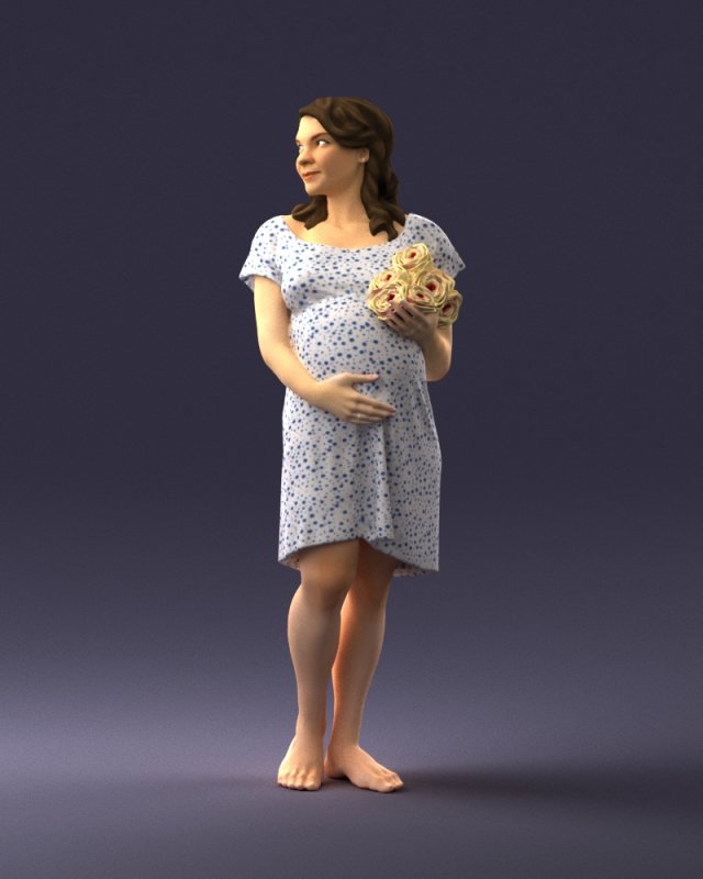 pregnant woman 0145 3D Model in Woman 3DExport