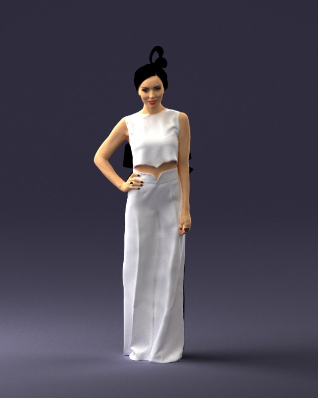 girl in pose 0148 3D 模型 .c4d .max .obj .3ds .fbx .stl .blend 