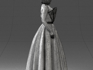 girl in dress 0149 3d print ready Modelo de Impressão 3D