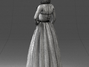 girl in dress 0149 3d print ready Modelo de Impressão 3D