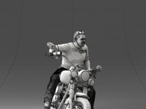 man on motorcycle 0142 Modèle 3D