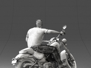 man on motorcycle 0142 Modèle 3D