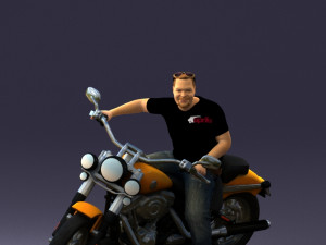 man on motorcycle 0142 3d print ready Modelo de impresión 3D
