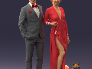 man woman and dog 0144 3d print ready 3D Print Model