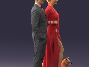 man woman and dog 0144 3d print ready 3D Print Model
