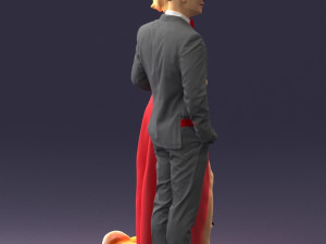 man woman and dog 0144 3d print ready 3D Print Model