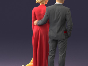man woman and dog 0144 3d print ready 3D Print Model