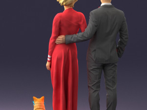 man woman and dog 0144 3d print ready 3D Print Model
