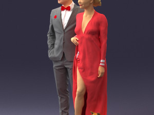 man woman and dog 0144 3d print ready 3D Print Model