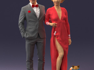 man woman and dog 0144 3d print ready 3D Print Model