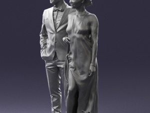 man woman and dog 0144 3d print ready 3D Print Model