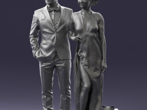 man woman and dog 0144 3d print ready 3D Print Model