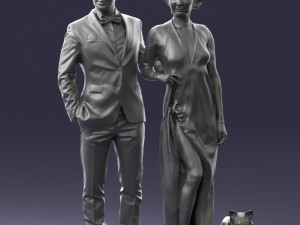 man woman and dog 0144 3d print ready 3D Print Model