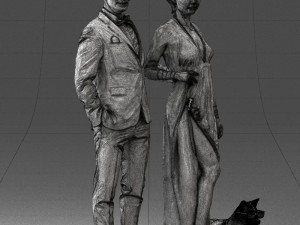 man woman and dog 0144 3d print ready 3D Print Model