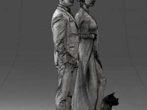 man woman and dog 0144 3d print ready 3D Print Model