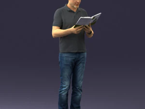 000480 Man with Book 3dp 3D Print Model