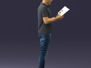 000480 Man with Book 3dp 3D Print Model