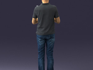 man with book 0146 3d print ready Modello di stampa 3D