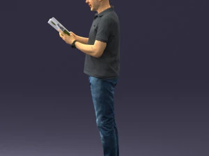 000480 Man with Book 3dp 3D Print Model