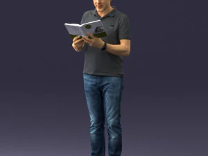 000480 Man with Book 3dp 3D Print Model
