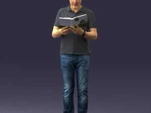 000480 Man with Book 3dp 3D Print Model